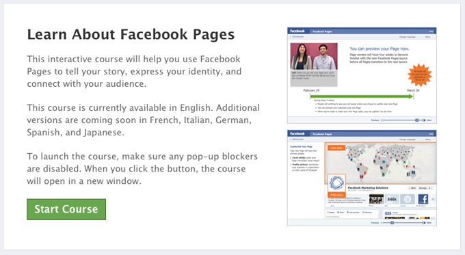 corso facebook timeline